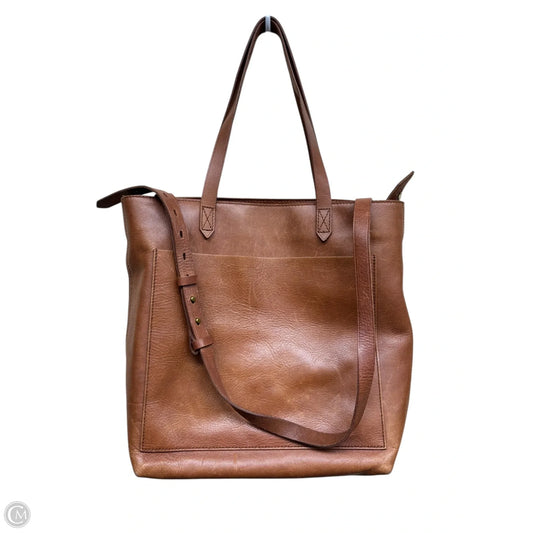 Handbag Leather By Madewell, Size: Medium