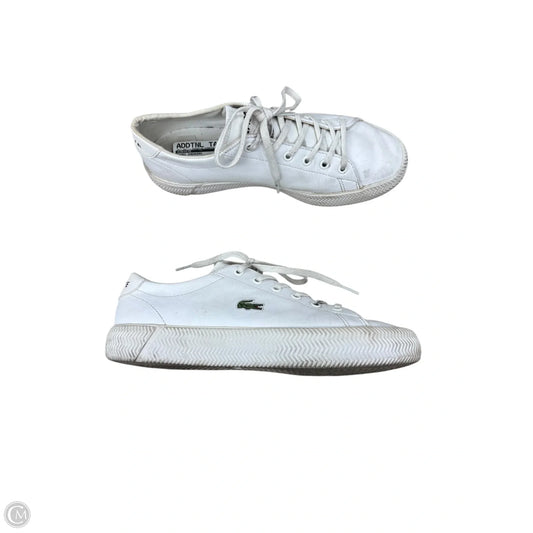 Shoes Sneakers By Lacoste In White, Size: 7