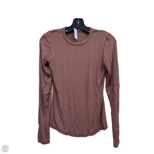 Athletic Top Long Sleeve Crewneck By Lululemon In Brown