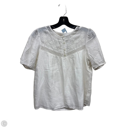 Top Short Sleeve By Loft In White, Size: Xs