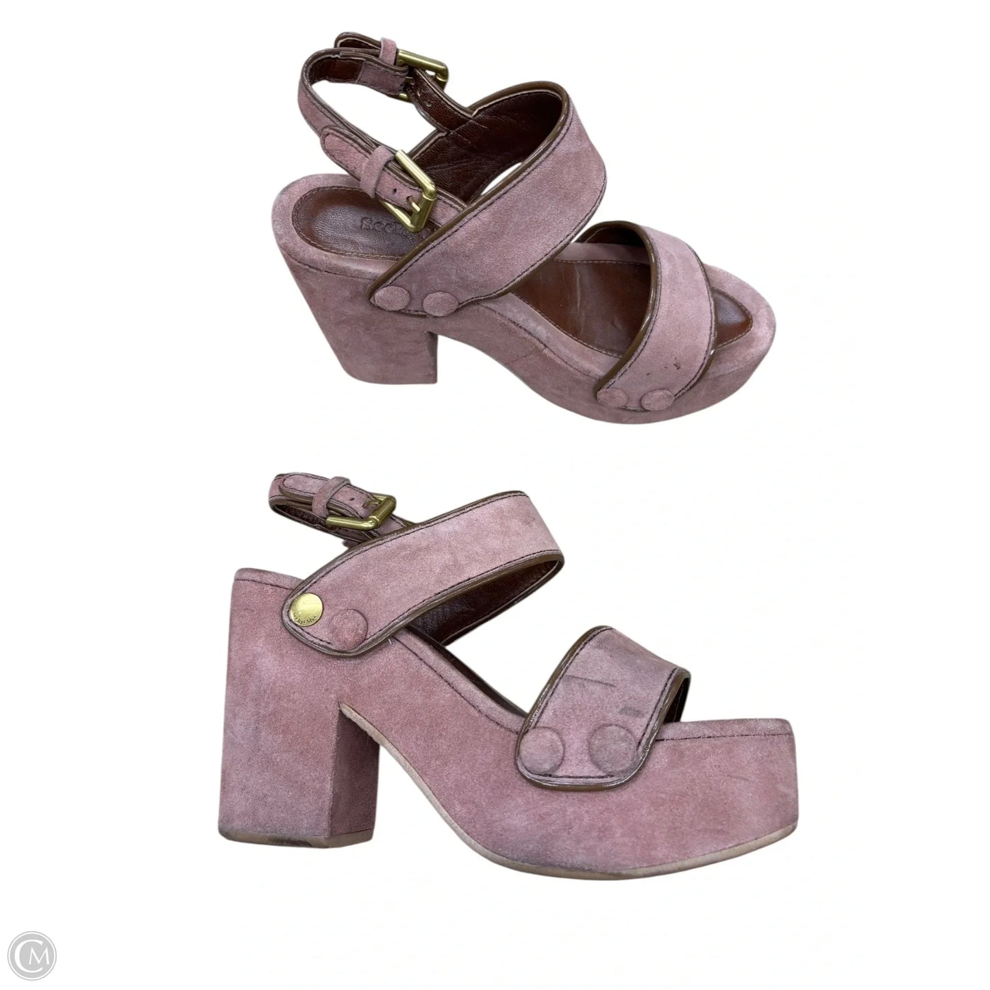 Shoes Luxury Designer By Chloe In Pink, Size: 8