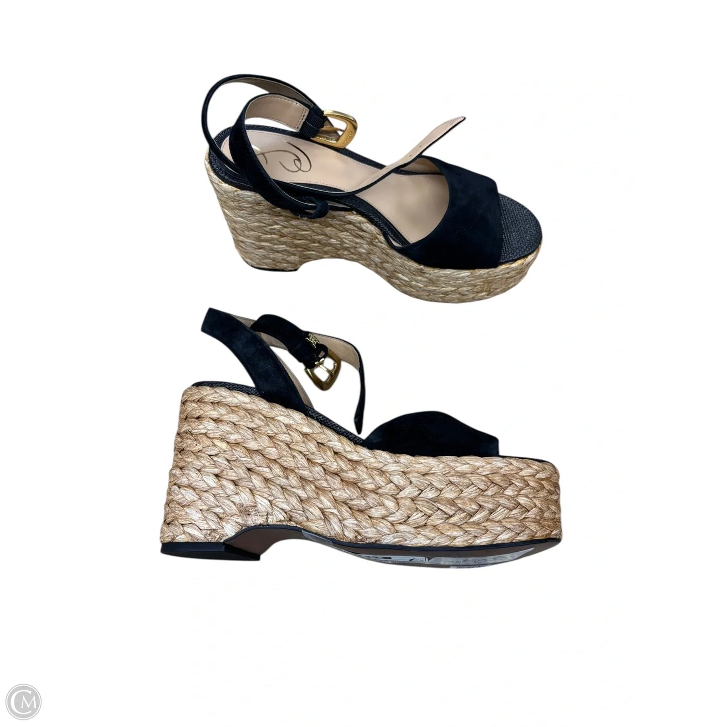 Sandals Heels Wedge By Sam Edelman In Black, Size: 8