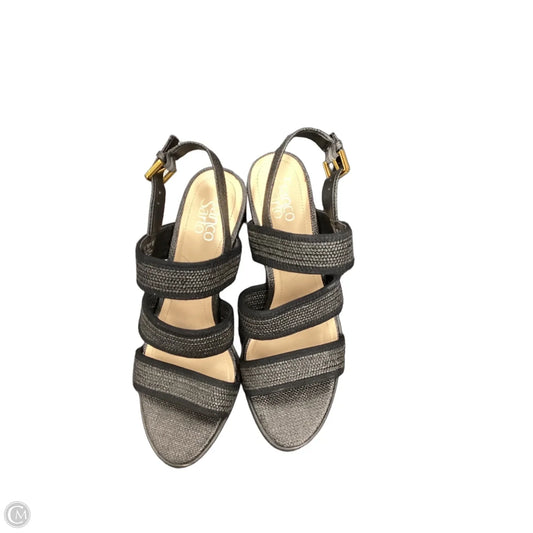 Sandals Heels Block By Franco Sarto In Black, Size: 10