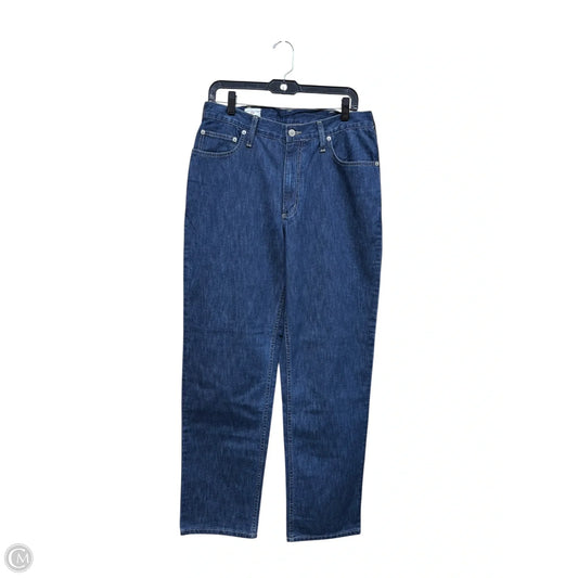 Jeans Straight By Adriano Goldschmied In Blue Denim, Size: 12