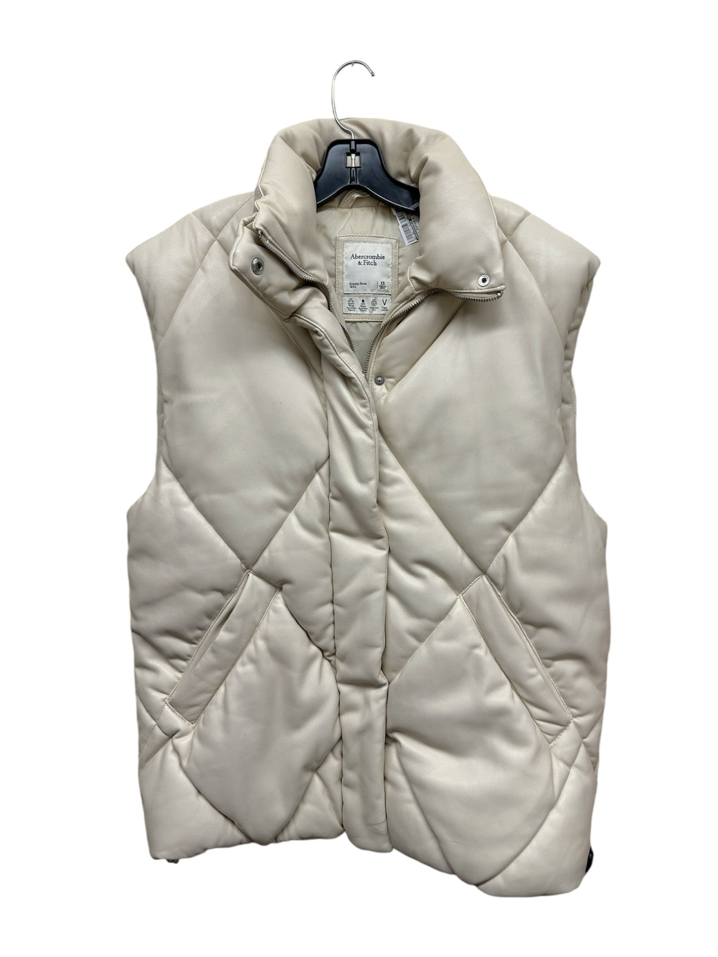 Vest Puffer & Quilted By Abercrombie And Fitch In Cream, Size: Xs