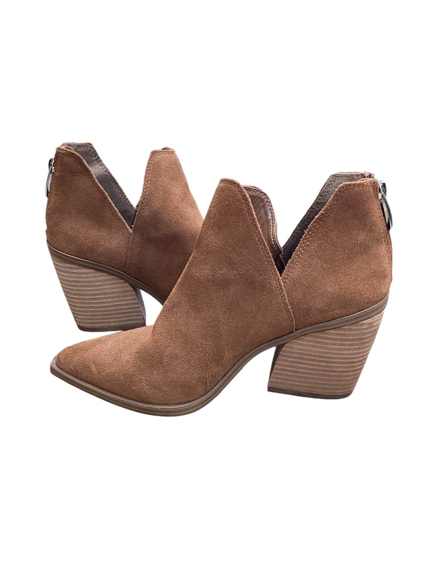 Boots Ankle Heels By Steve Madden In Brown, Size: 7.5