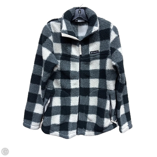 Jacket Faux Fur & Sherpa By Columbia In Checkered Pattern, Size: L