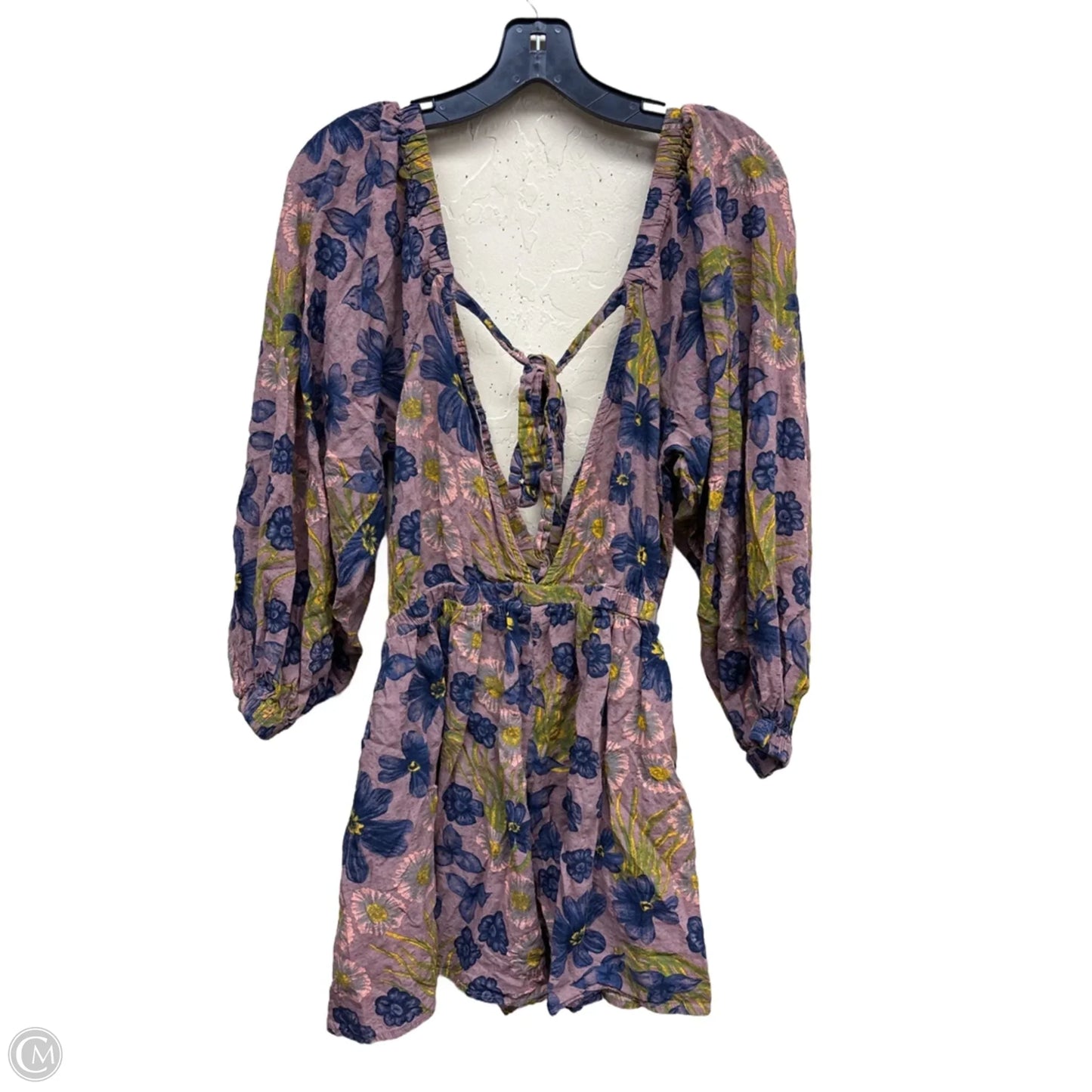 Romper By Clothes Mentor In Floral Print, Size: 0