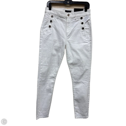 Jeans Skinny By Ann Taylor In White Denim, Size: 6