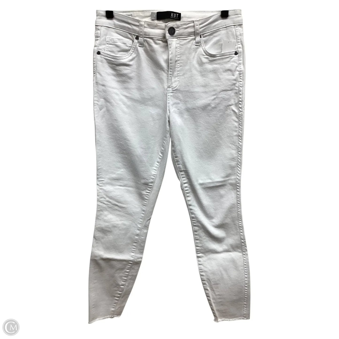 Jeans Skinny By Kut In White Denim, Size: 4