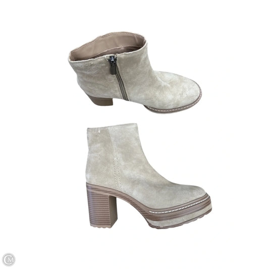 Boots Ankle Heels By Steve Madden In Tan, Size: 8.5
