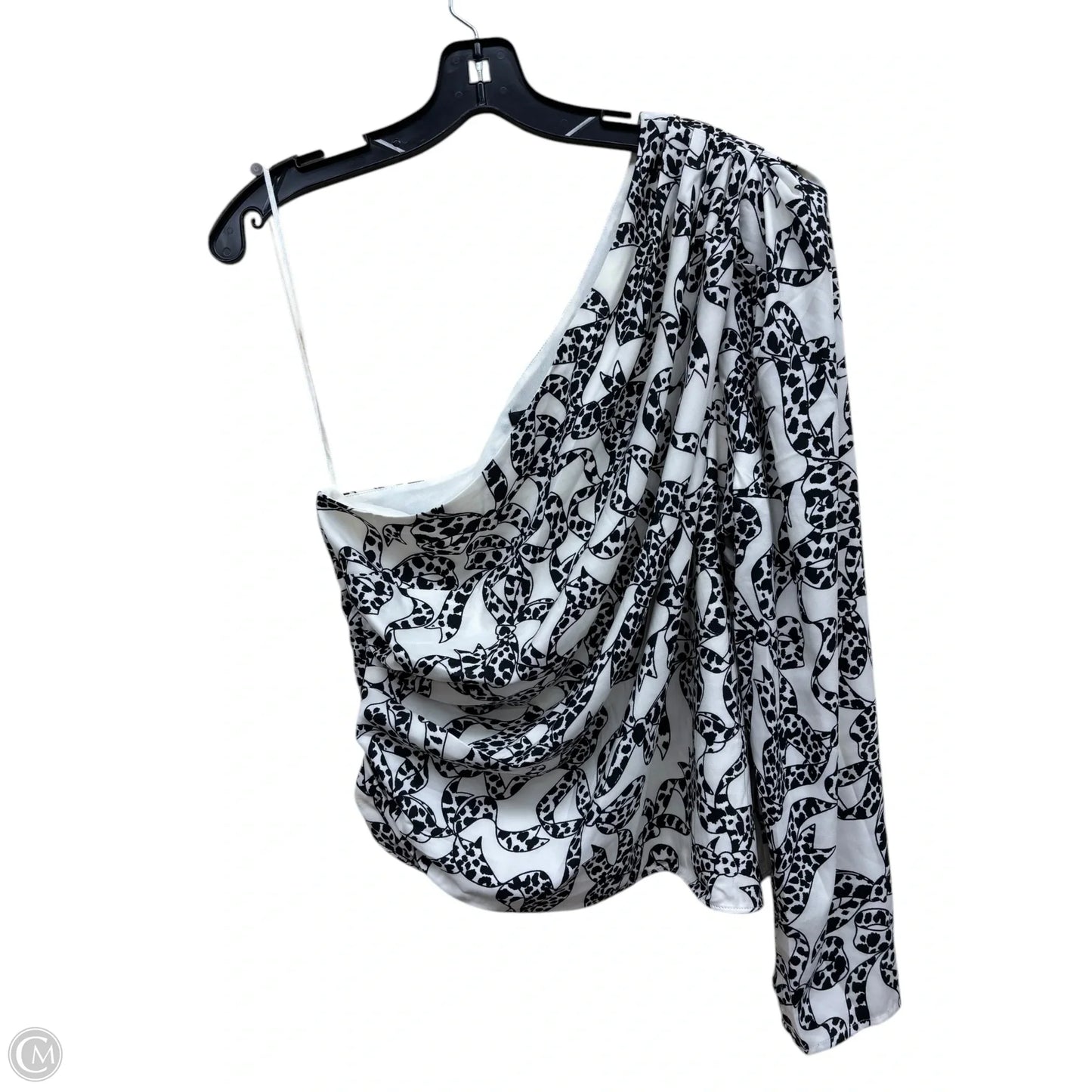 Top Long Sleeve By Express In Black & White, Size: L