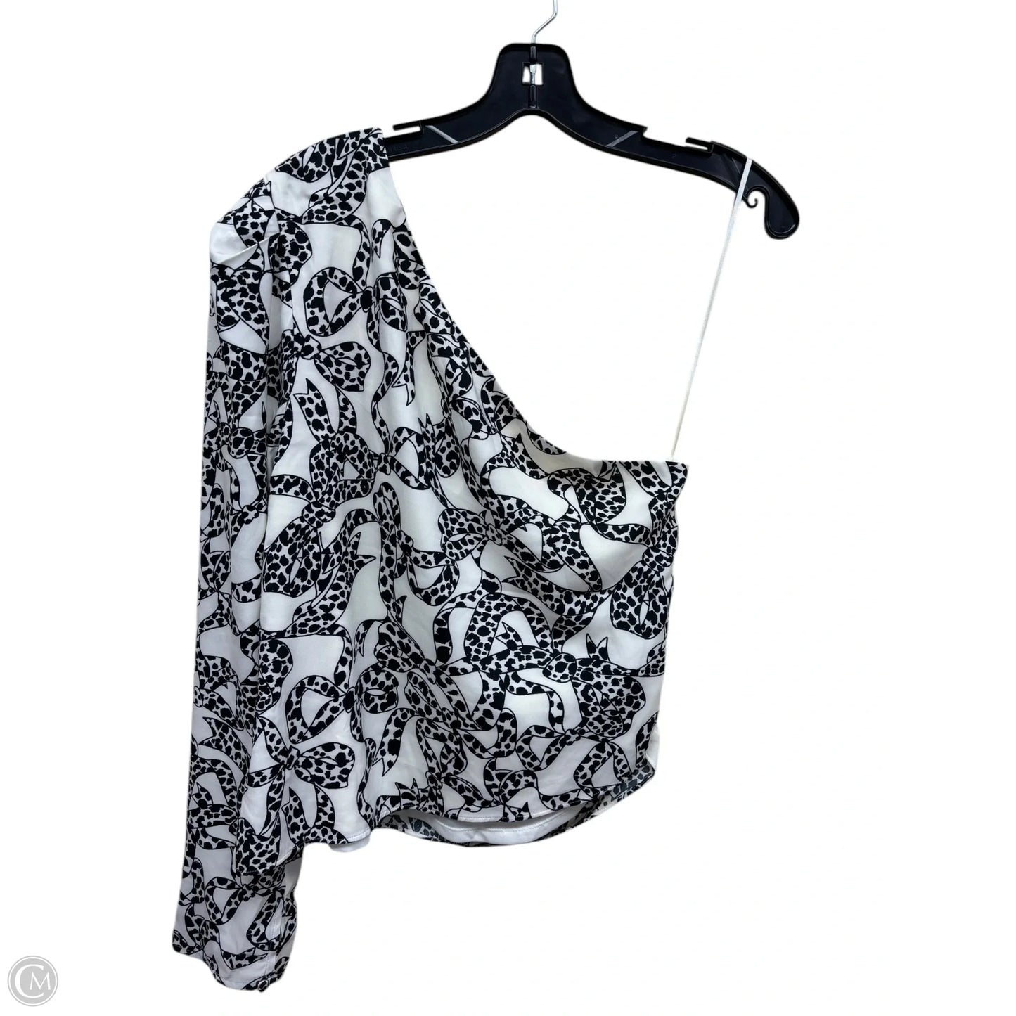 Top Long Sleeve By Express In Black & White, Size: L