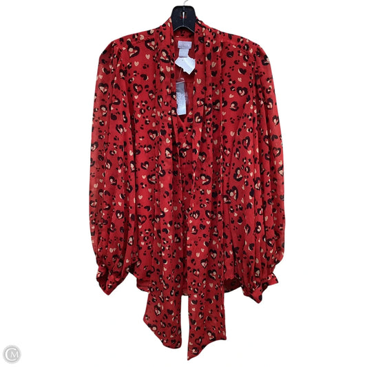 Top Long Sleeve By Chicos In Animal Print, Size: S