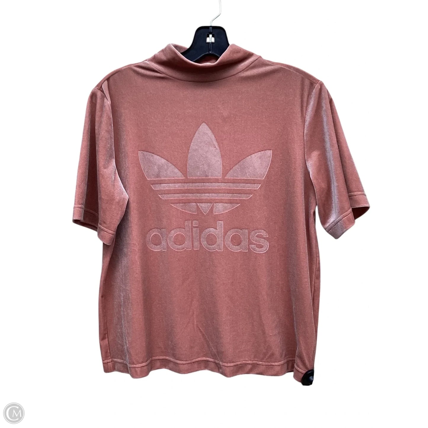 Athletic Top Short Sleeve By Adidas In Pink, Size: S