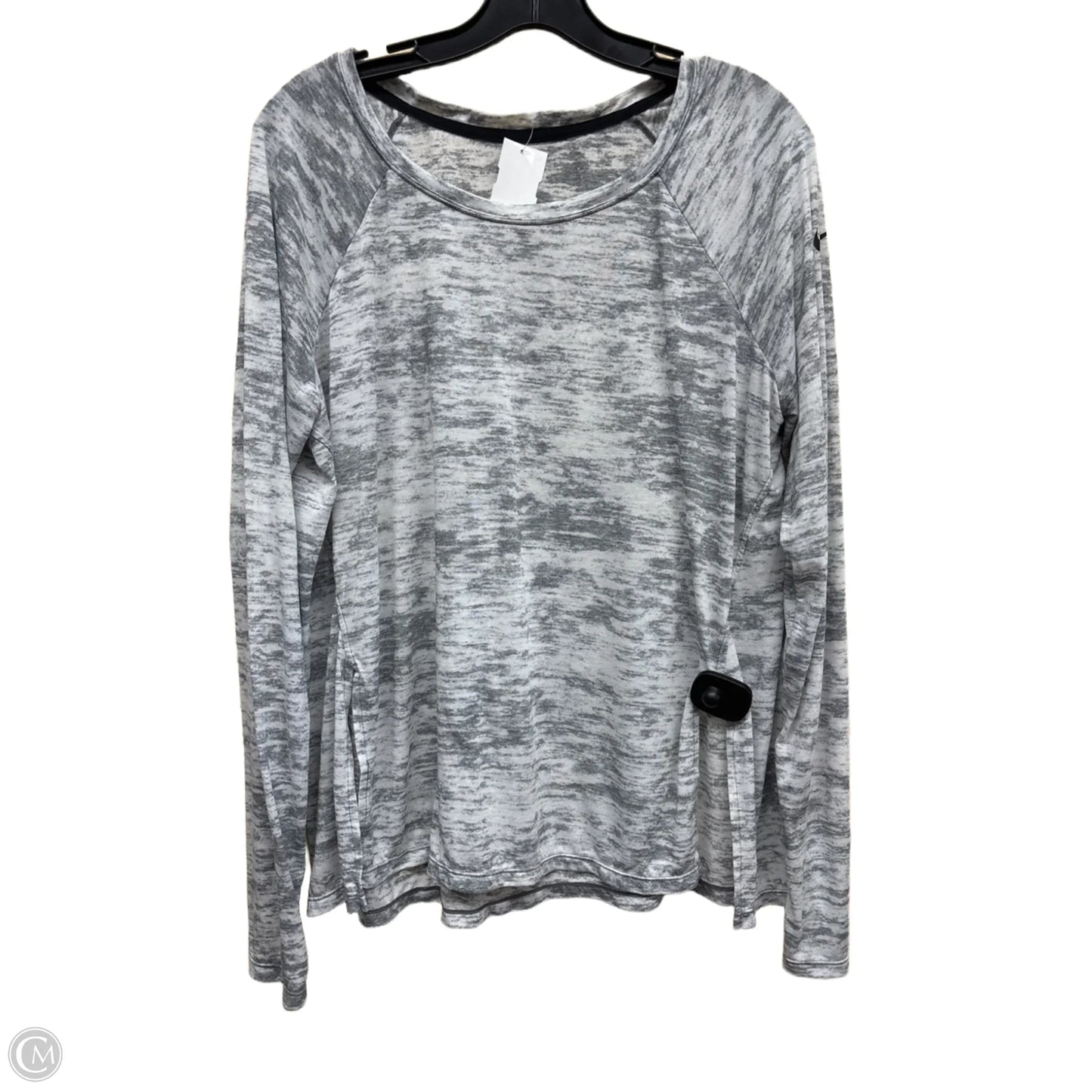 Athletic Top Long Sleeve Crewneck By Nike Apparel In Grey, Size: Xl