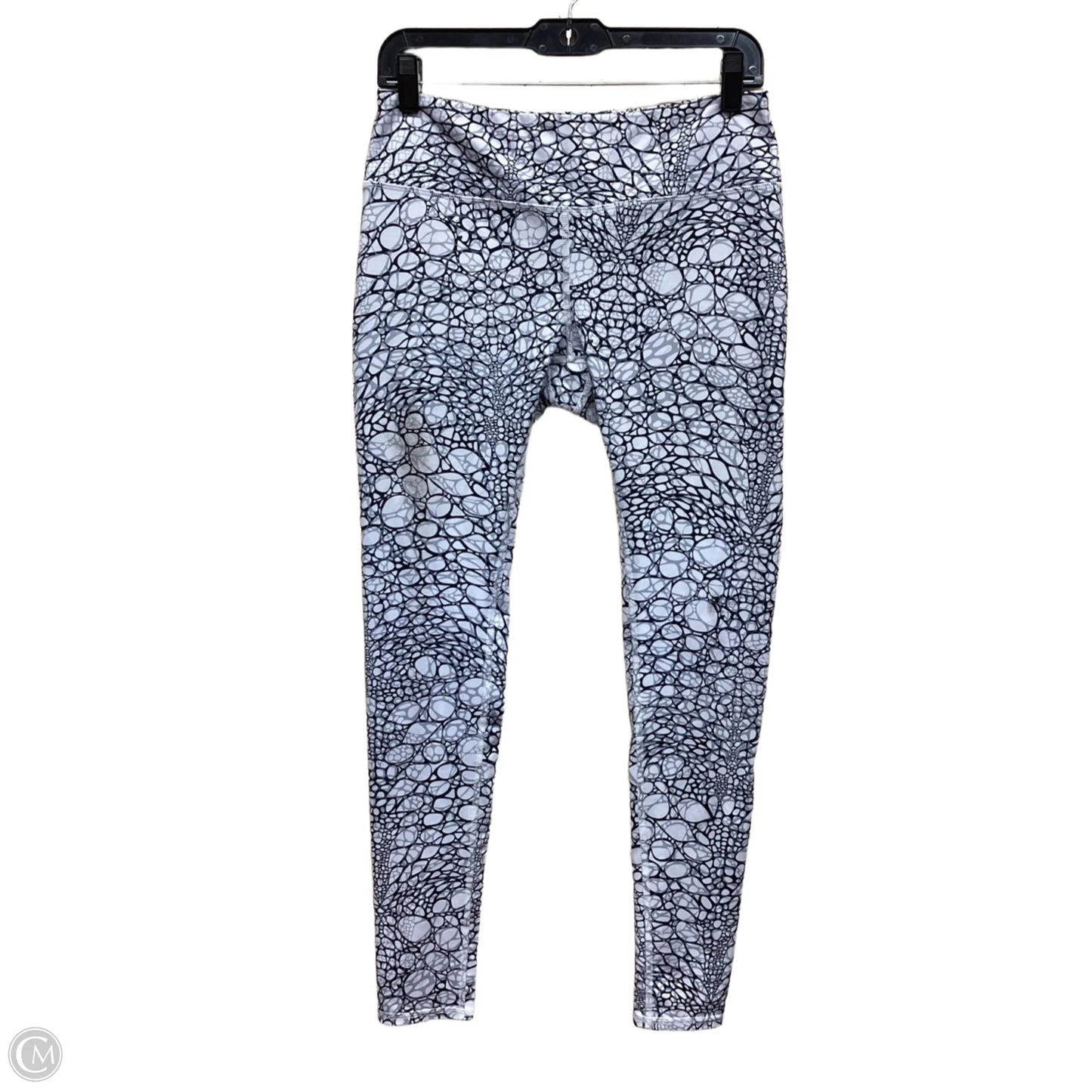 Athletic Leggings By Alo In Black & White, Size: M