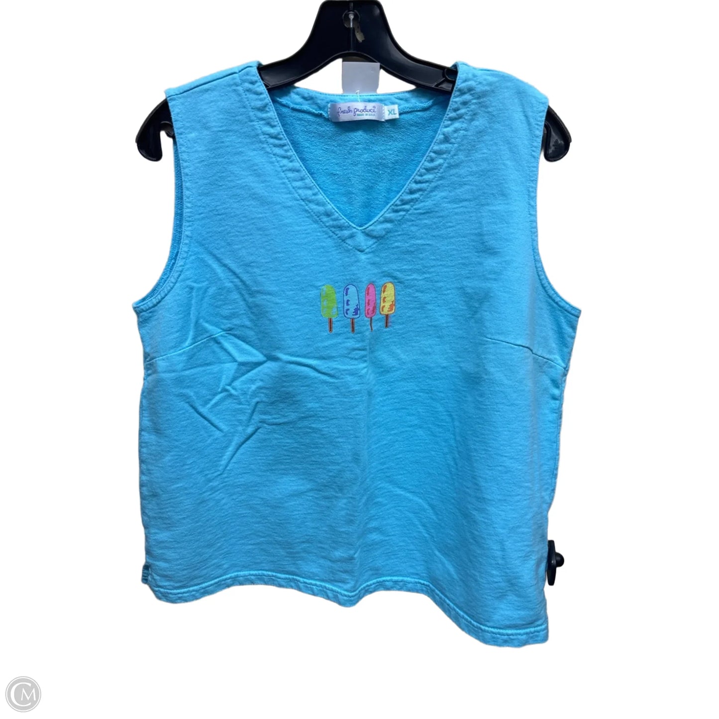 Top Short Sleeve By Fresh Produce In Blue, Size: Xl