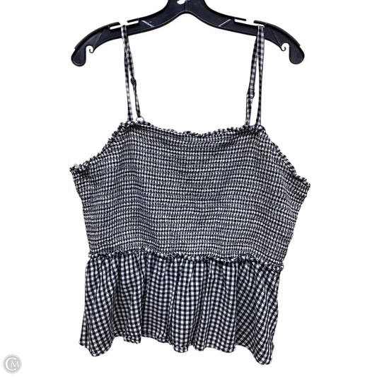 Top Sleeveless By Old Navy In Checkered Pattern, Size: Xl