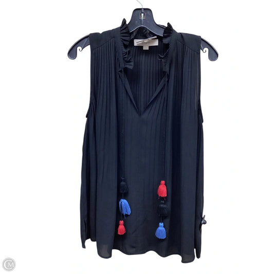 Top Sleeveless By Loft In Black, Size: S