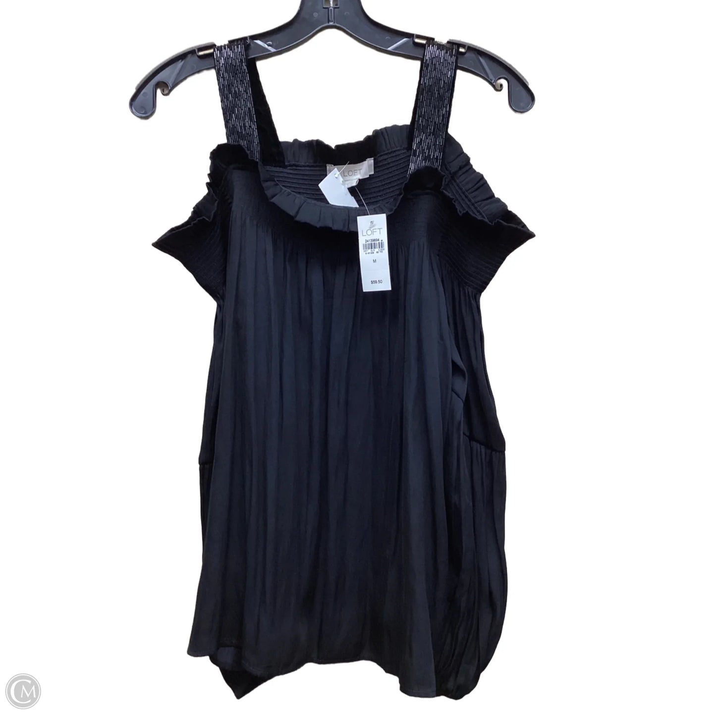 Top Long Sleeve By Loft In Black, Size: M