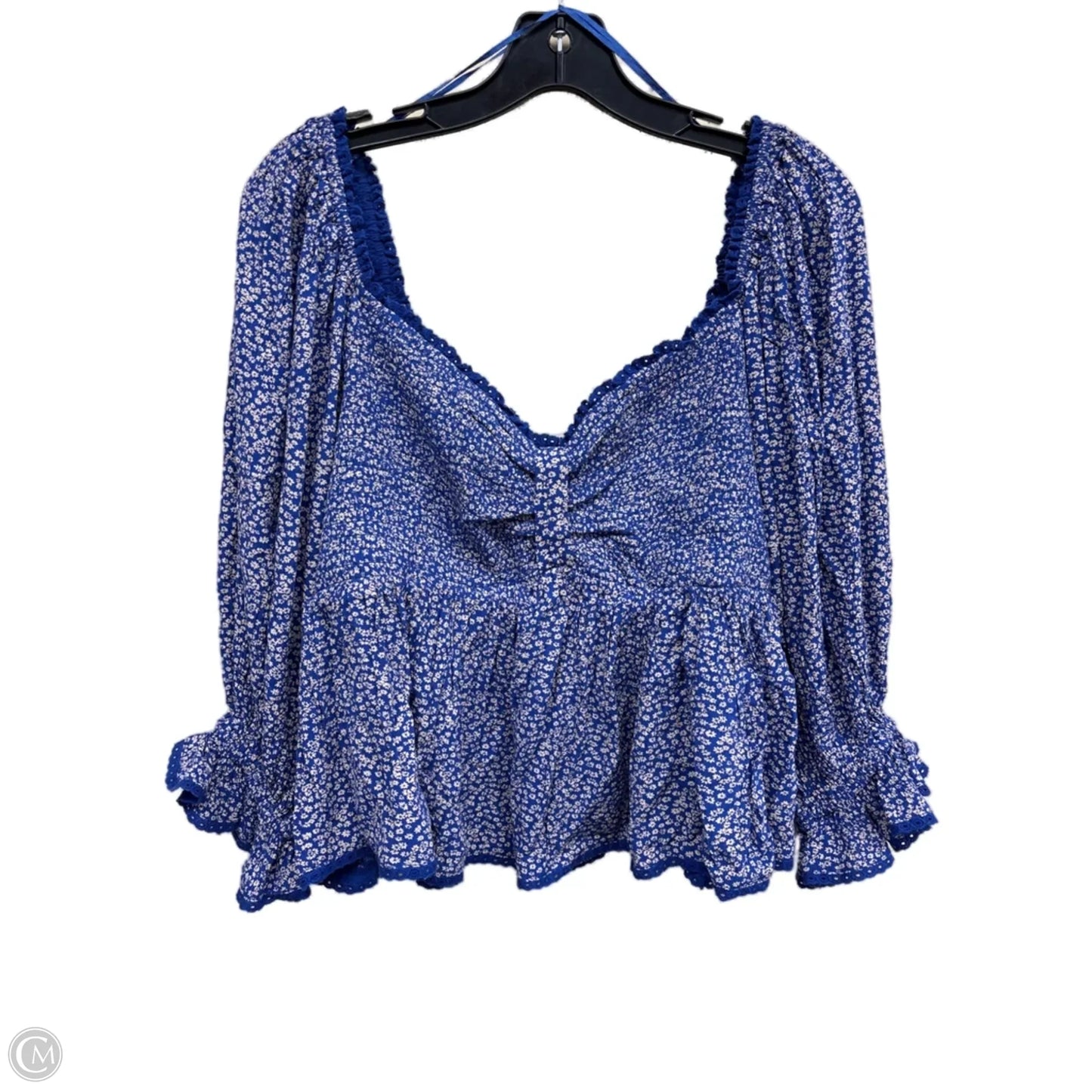 Top 3/4 Sleeve By Free People In Animal Print, Size: M