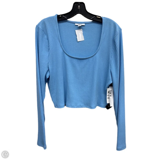Top Long Sleeve By Bar Iii In Blue, Size: 2x