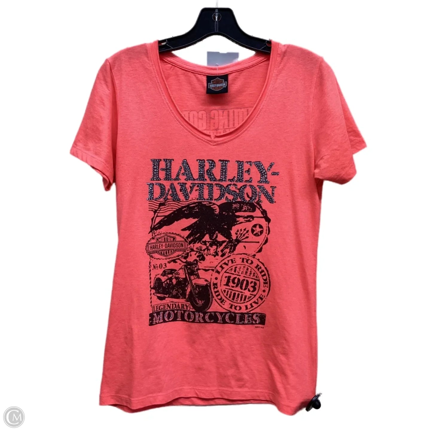 Top Short Sleeve By Harley Davidson In Pink