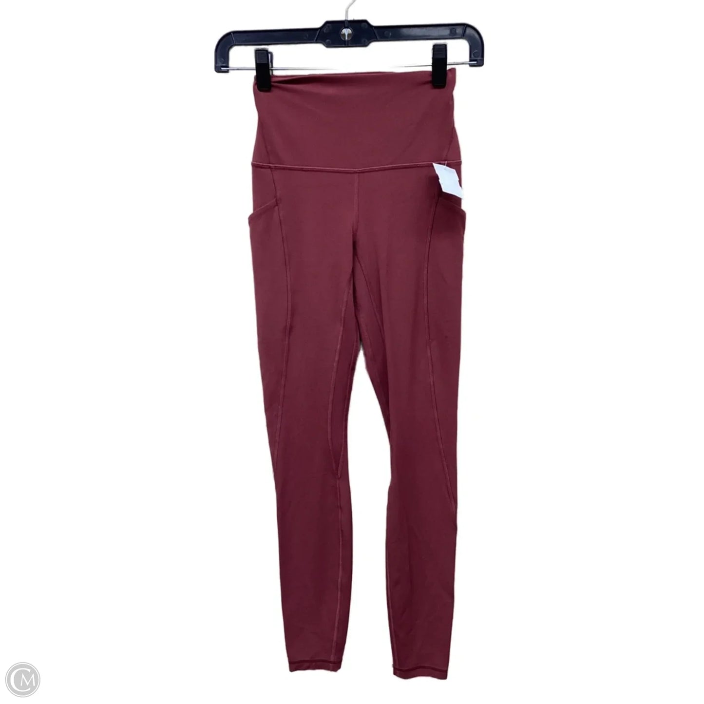 Athletic Leggings By Lululemon In Red, Size: 2