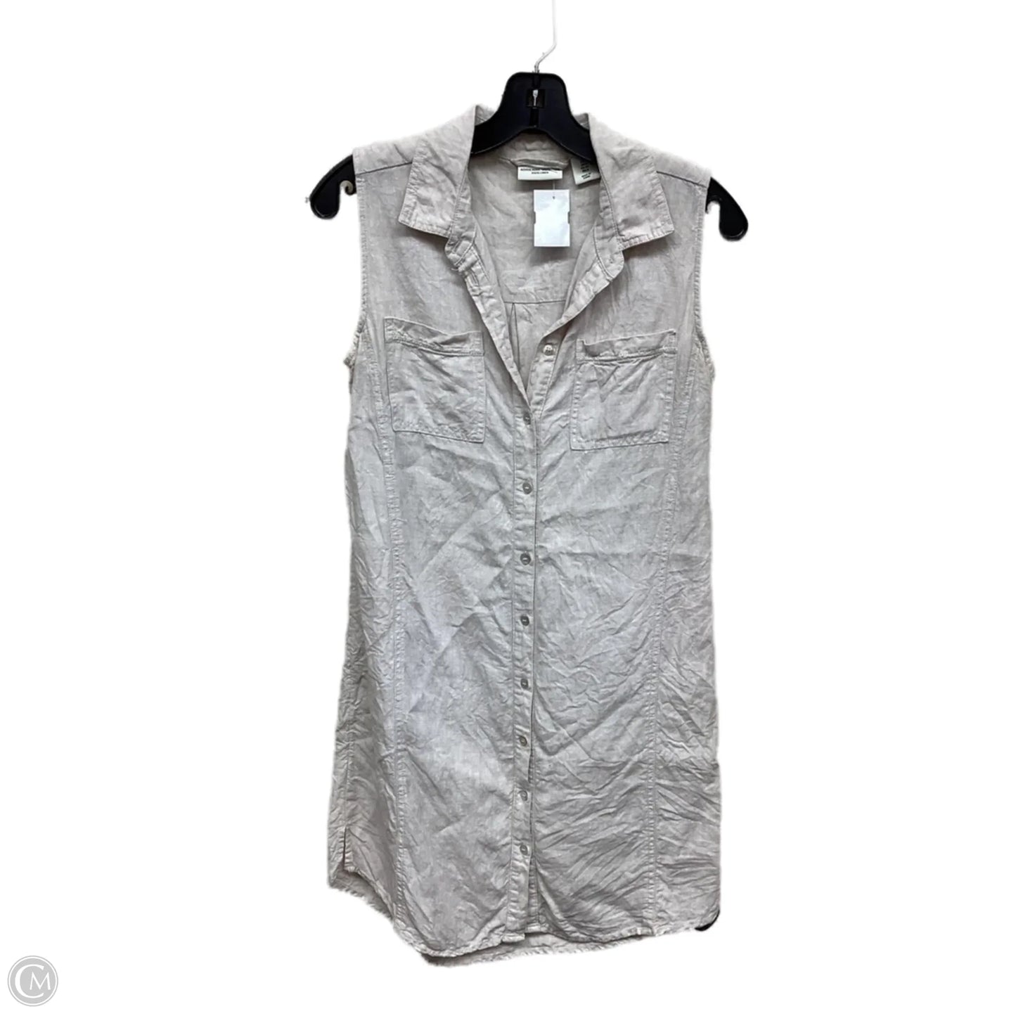 Dress Casual Midi By Adrienne Vittadini In Beige, Size: 4