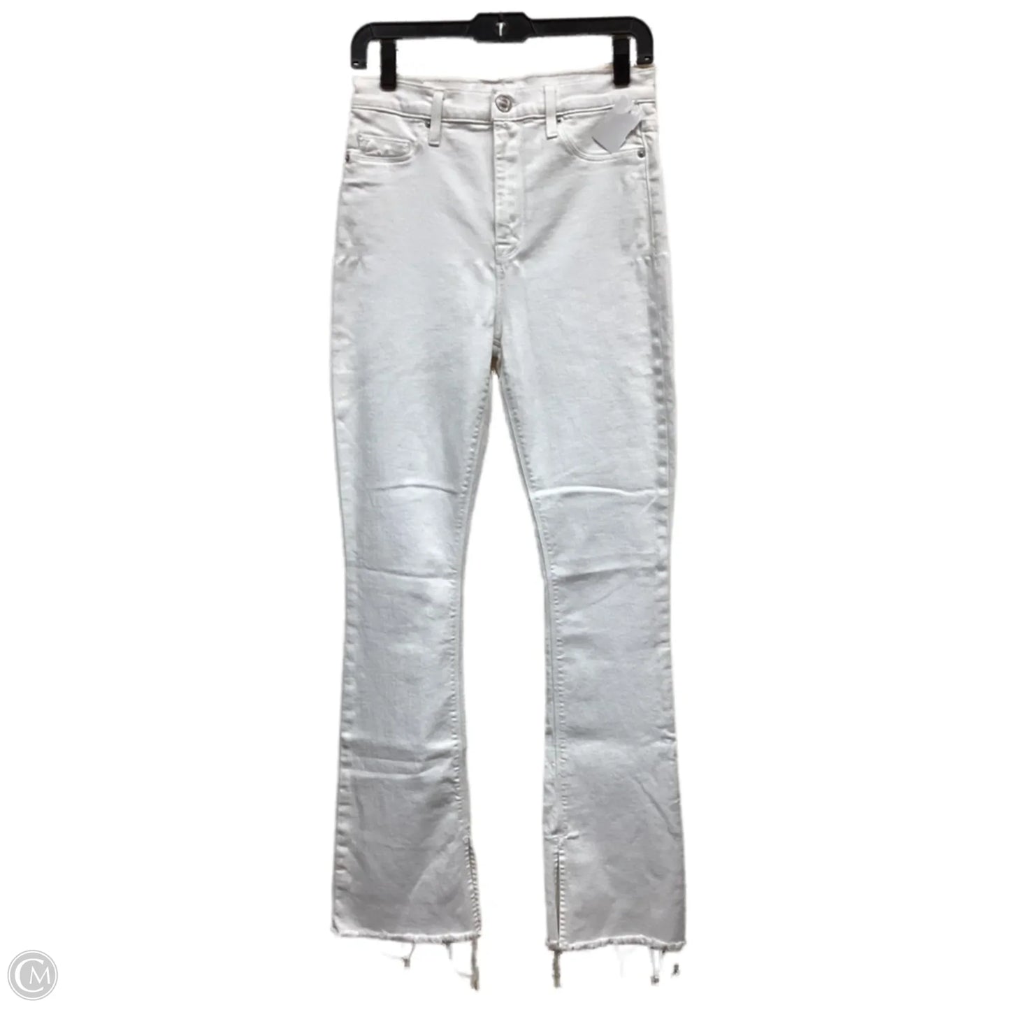 Jeans Boot Cut By Hudson In White Denim, Size: 8