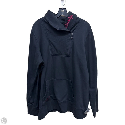 Sweatshirt Collar By Harley Davidson In Black & Pink, Size: Xxl