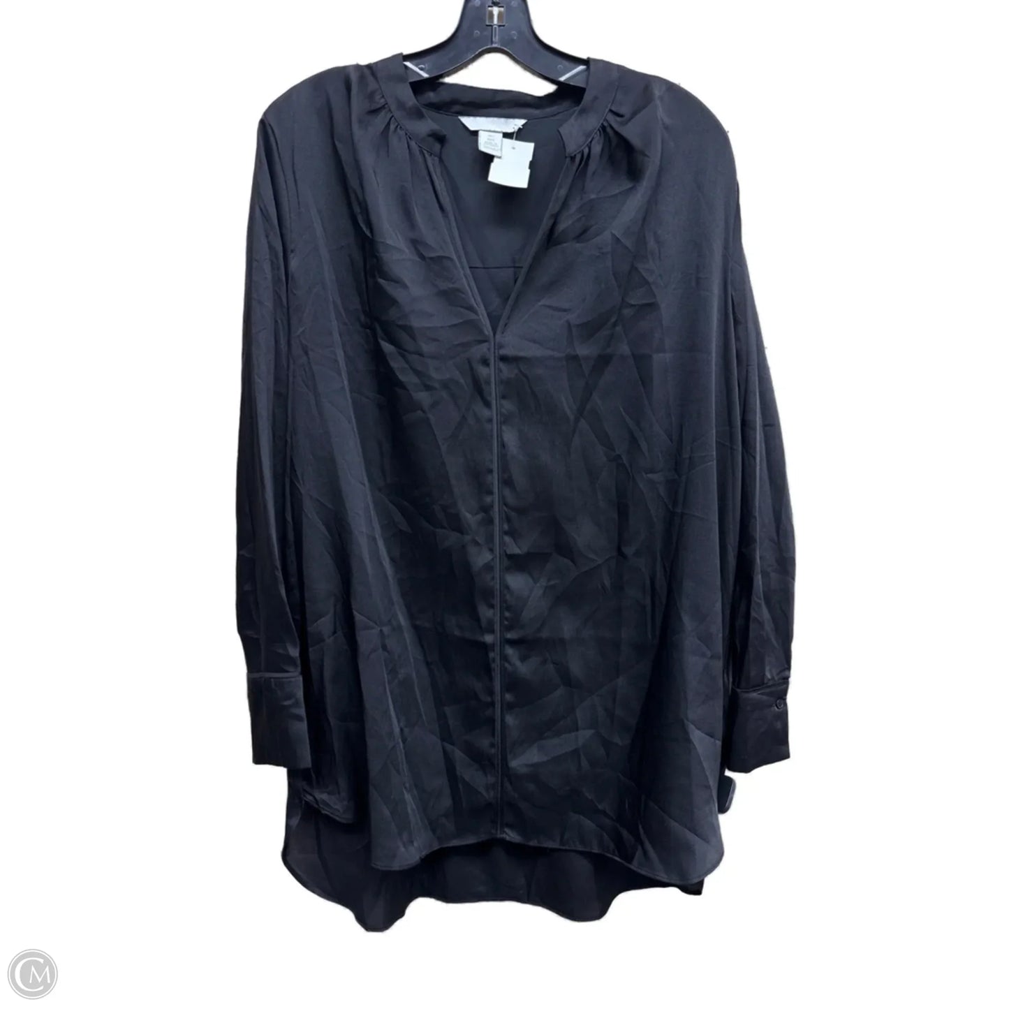 Top Long Sleeve By H&m In Black, Size: L