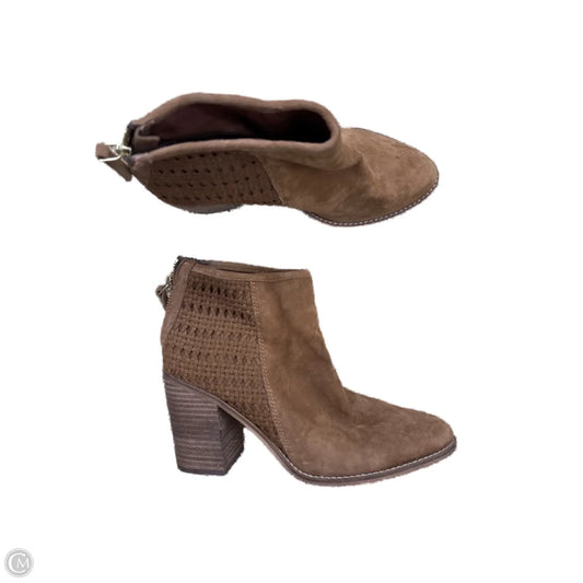 Boots Ankle Heels By Steve Madden In Brown, Size: 8.5
