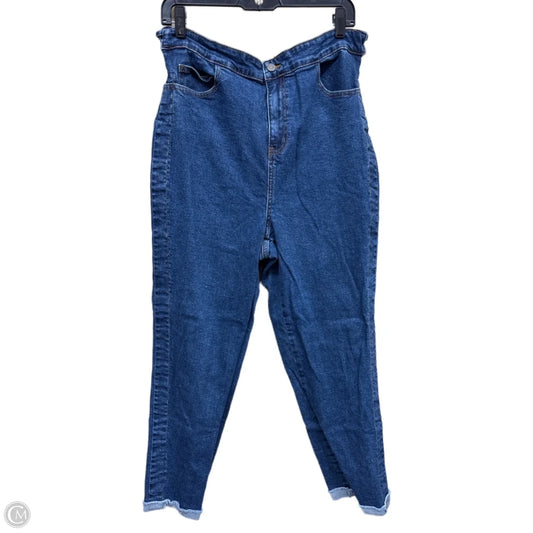 Jeans Straight By Fashion Nova In Blue Denim, Size: 12