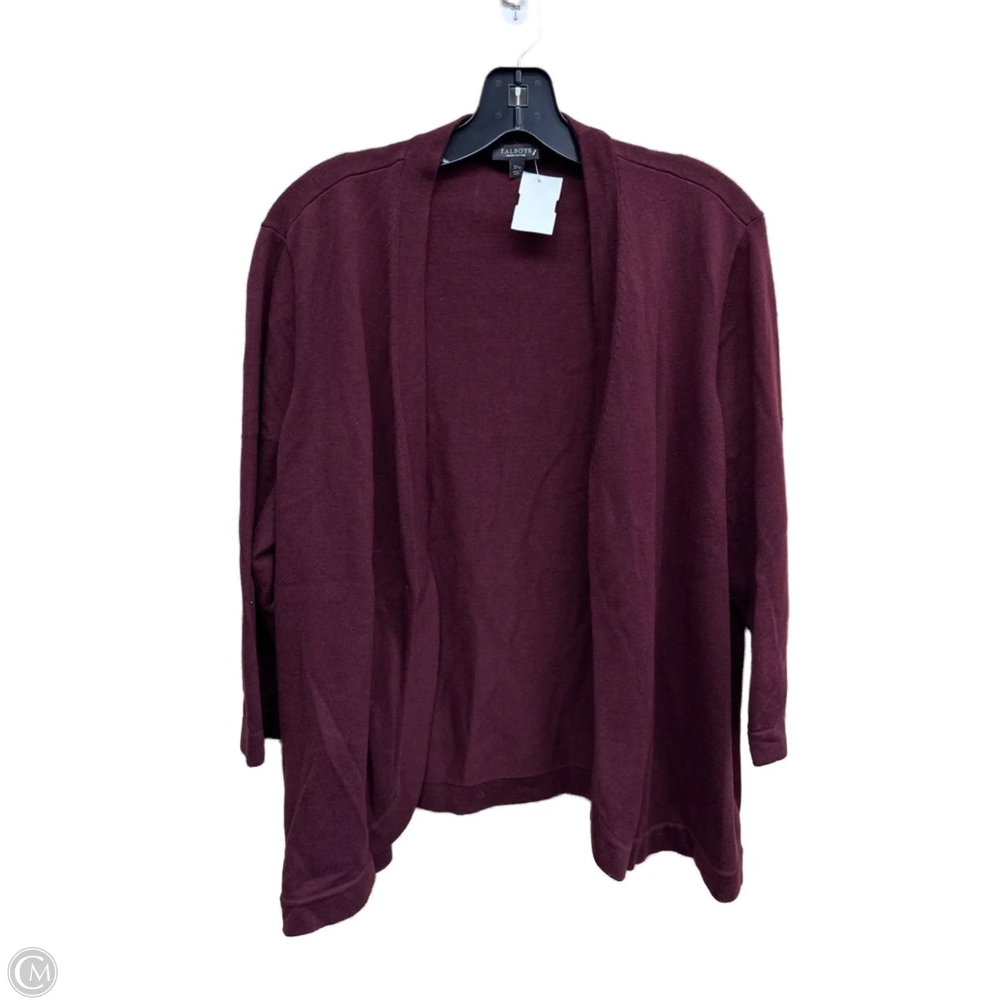Cardigan By Talbots In Maroon, Size: 3x