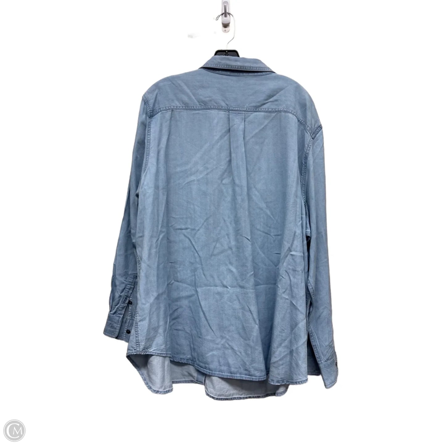 Top Long Sleeve By Chaps In Blue Denim, Size: 2x