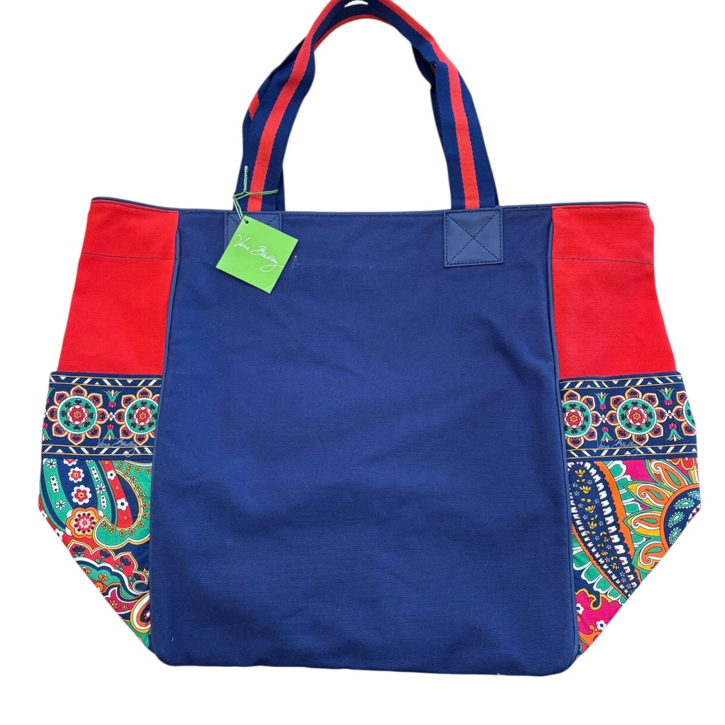 Tote By Vera Bradley In Blue & Red & White, Size:Large