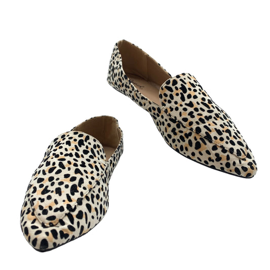 Animal Print Shoes Flats Qupid, Size 10