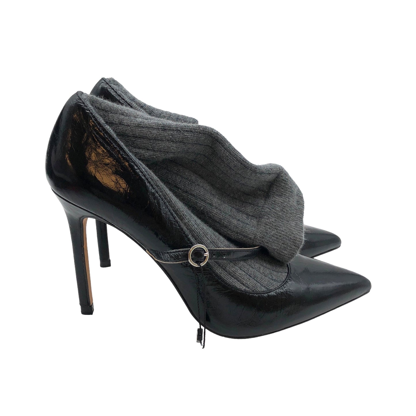 Black & Grey Shoes Heels Stiletto Zara Basic, Size 9