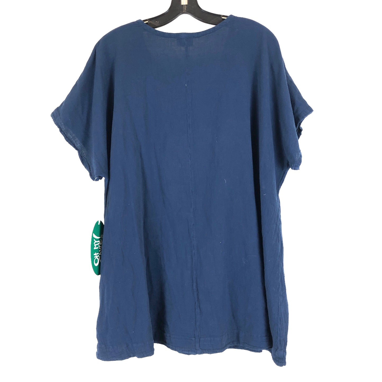 Blue Top Short Sleeve Oh My Gauze, Size L