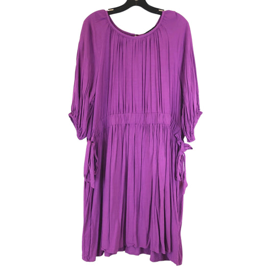 Purple Dress Casual Midi Eloquii, Size 1X | 20