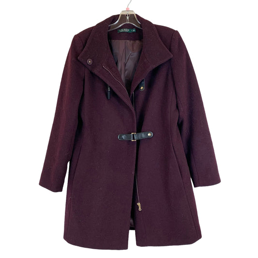Purple Coat Trench Coat Lauren By Ralph Lauren, Size M