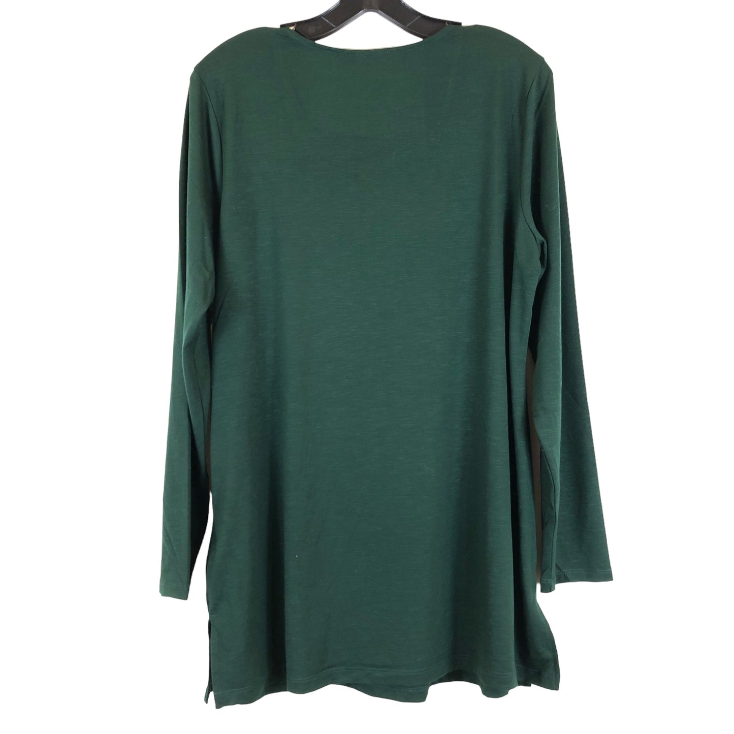 Green Top Long Sleeve Basic Christopher And Banks, Size Petite L