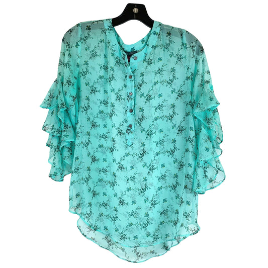 Blue & Green Top Short Sleeve Vince Camuto, Size M