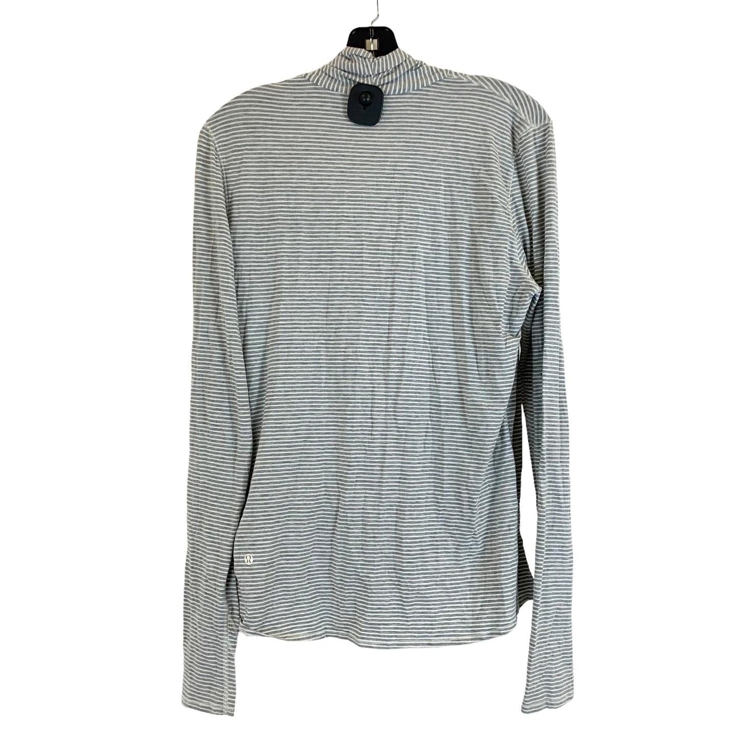 Grey & White Athletic Top Long Sleeve Collar Lululemon, Size 12
