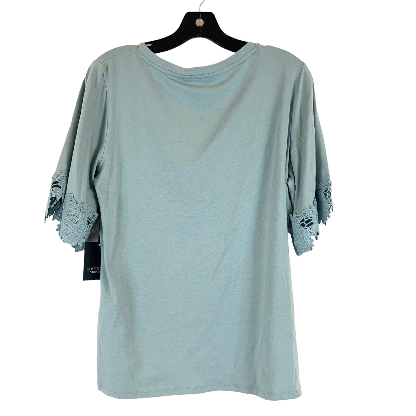 Blue & Grey Top Short Sleeve Basic Simply Vera, Size L