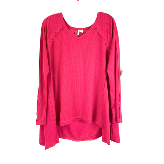 Pink Top Long Sleeve Basic Cato, Size L