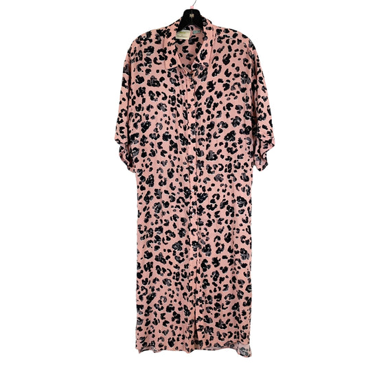 Black & Pink Dress Casual Midi Maeve, Size 2x