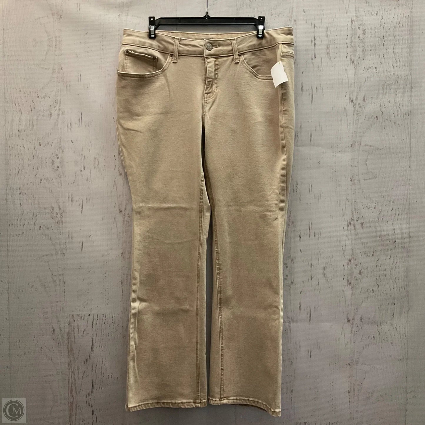 Jeans Boot Cut By Time And Tru In Tan, Size: 16
